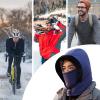 Cycle Full Face Neck Warmer, Warm Fleece Ski for Men and Women, Windproof Cold Weather Warm Running Hat for Cycling Navy Blue view 4
