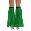 Hedmy Womens Sequin Leg Warmers Leg Boot Covers Tassel Leg Socks Rave Dress-up Party Costume Green One Size view 2