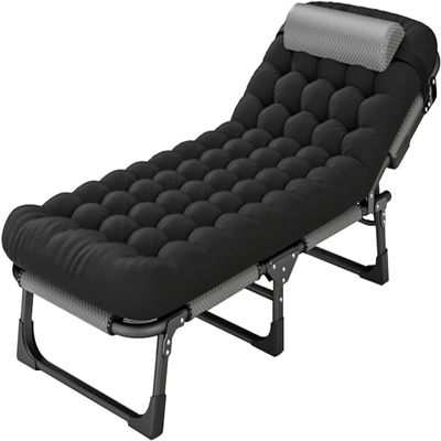 Adjustable Adults Reclining Chaise - Folding Camping Cot For Adults, Sleeping Cots, Camp Bed - Outdoor, Home, Office - Comfortable And Portable Camp Bed For Ultimate Relaxation(Size:193x68cm,Color:B)