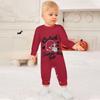 Baby Football Romper Outfit for Boys & Girls,Custom Baby Long Sleeve Clothes for Football Team Fans,Personalized Name Number view 2
