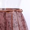 AFAVOM Women's Ballet Dance Skirt - Adult Dancewear Floral Sheer Mesh Ballerina Tie Waist Over Scarf Tutu - Gymnastics Chiffon Dress Wear for Skating - Dusty Pink M view 3
