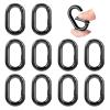 10 Pcs Small Carabine Black Mini Carabiner Clip 1in Tiny Spring Snap Hook Heavy Duty Key Ring for Car Keychain Hooks Outdoor Camping Fishing Climbing Hiking Wallet Purse Keychain Replacement view 1