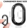 10 Pcs Small Carabine Black Mini Carabiner Clip 1in Tiny Spring Snap Hook Heavy Duty Key Ring for Car Keychain Hooks Outdoor Camping Fishing Climbing Hiking Wallet Purse Keychain Replacement view 2
