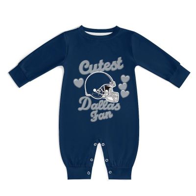 Baby Football Romper Outfit for Boys & Girls,Custom Baby Long Sleeve Clothes for Football Team Fans,Personalized Name Number