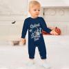 Baby Football Romper Outfit for Boys & Girls,Custom Baby Long Sleeve Clothes for Football Team Fans,Personalized Name Number view 2