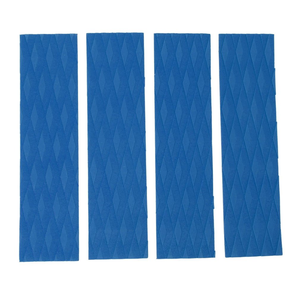 ChengyuWei 4Pcs Stylish EVA Surfboard Traction Pads, Anti Slip Front Pad for Skimboards Kayak, Rhombus Design Enhances Safety, Secure Attachment with Back Glue, Wear and Pressure Resistant (Blue)