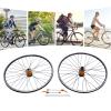 AGULIUM 27.5 Inch Mountain Bike Wheels, MTB Wheels Quick Release Disc Brakes, Aluminum Alloy Mountain Bike Front Rear Wheels for 7-12 Speed Cassette Bicycle Wheelset, 32H Hubs view 2