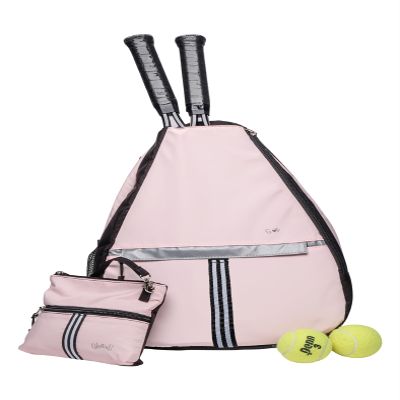 Glove It Tennis Backpack for Women, Lightweight Ladies Tennis Bag & Sling Backpack for 2 Racquets, Balls, Water Bottle - Fore Ever Pink