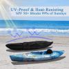 16FT Canoe Boat Cover Canoe Covers for Outdoor Storage Kayak Cover UV Protection Heavy Duty Waterproof 420D Thicken and Durable Oxford Canoe Paddle Covers(Black) view 2