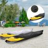 16FT Canoe Boat Cover Canoe Covers for Outdoor Storage Kayak Cover UV Protection Heavy Duty Waterproof 420D Thicken and Durable Oxford Canoe Paddle Covers(Black) view 4