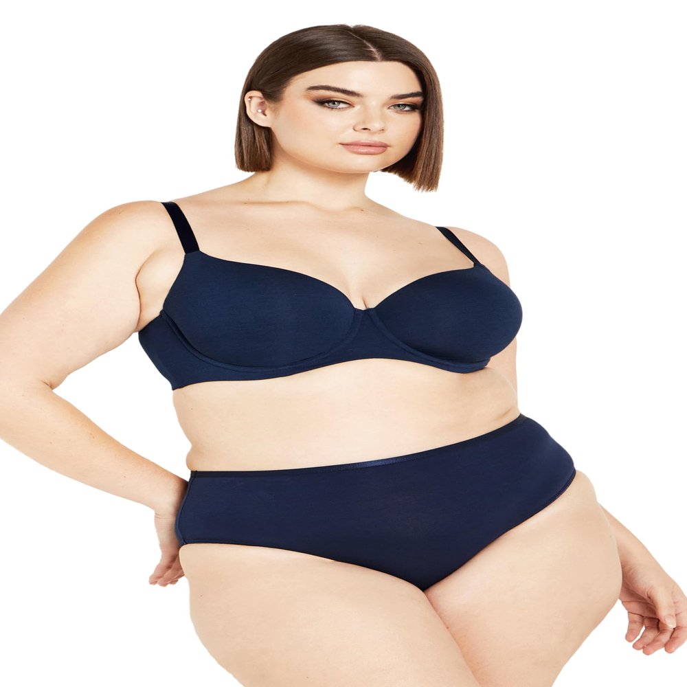 City Chic Women's Plus Size Bra - Smooth & Chic Cotton T-Shirt, 40D