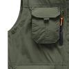 Rkwins Cargo Vest Men Fashion Tactical Vest Outdoor Hiking Vest Casual Sleeveless Vest Lightweight Running Vest with Pockets Army Green view 2