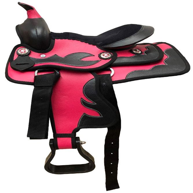 AD Saddlery Classic Western Barrel Racing Handmade Synthetic Cordura Horse Saddle Lightweight Barrel Racing Saddle Trail Tack Equestrian Horse Saddle Tack Size 10" to 18" inches S25 (10.5)