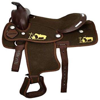 AD Saddlery Classic Western Barrel Racing Handmade Synthetic Cordura Horse Saddle Lightweight Barrel Racing Saddle Trail Tack Equestrian Horse Saddle Tack Size 10" to 18" inches S22 (12.5)