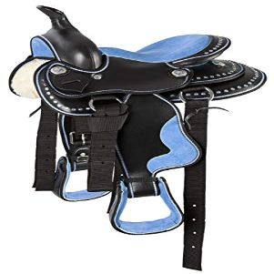 AD Saddlery Classic Western Barrel Racing Handmade Synthetic Cordura Horse Saddle Lightweight Barrel Racing Saddle Trail Tack Equestrian Horse Saddle Tack Size 10" to 18" inches S08 (11)