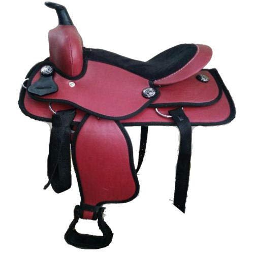 AD Saddlery Classic Western Barrel Racing Handmade Synthetic Cordura Horse Saddle Lightweight Barrel Racing Saddle Trail Tack Equestrian Horse Saddle Tack Size 10" to 18" inches S31 (11)