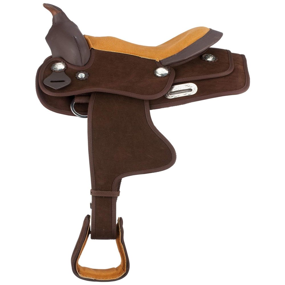 AD Saddlery Classic Western Barrel Racing Handmade Synthetic Cordura Horse Saddle Lightweight Barrel Racing Saddle Trail Tack Equestrian Horse Saddle Tack Size 10" to 18" inches S34 (12.5)