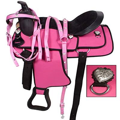 AD Saddlery Classic Western Barrel Racing Handmade Synthetic Cordura Horse Saddle Lightweight Barrel Racing Saddle Trail Tack Equestrian Horse Saddle Tack Size 10" to 18" inches SS05 (10.5)