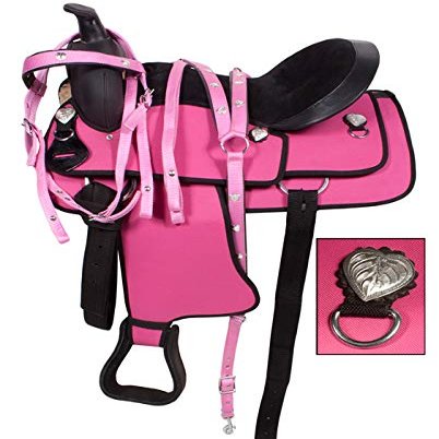 AD Saddlery Classic Western Barrel Racing Handmade Synthetic Cordura Horse Saddle Lightweight Barrel Racing Saddle Trail Tack Equestrian Horse Saddle Tack Size 10" to 18" inches SS05 (10.5)