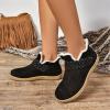 Winter Boots for Women Fur Lined Snow Ankle Booties Outdoor Warm Adjustable Lace Waterproof Slip On Shoes view 2