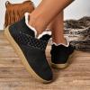 Winter Boots for Women Fur Lined Snow Ankle Booties Outdoor Warm Adjustable Lace Waterproof Slip On Shoes view 3