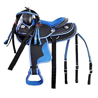 AD Saddlery Classic Western Barrel Racing Handmade Synthetic Cordura Horse Saddle Lightweight Barrel Racing Saddle Trail Tack Equestrian Horse Saddle Tack Size 10" to 18" inches SS09 (10)