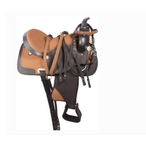 AD Saddlery Classic Western Barrel Racing Handmade Synthetic Cordura Horse Saddle Lightweight Barrel Racing Saddle Trail Tack Equestrian Horse Saddle Tack Size 10" to 18" inches SS19 (12.5)
