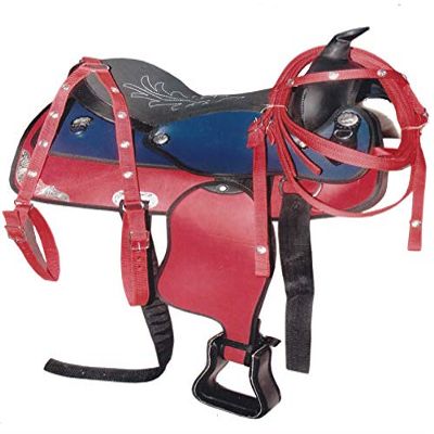 AD Saddlery Classic Western Barrel Racing Handmade Synthetic Cordura Horse Saddle Lightweight Barrel Racing Saddle Trail Tack Equestrian Horse Saddle Tack Size 10" to 18" inches SS14 (17.5)