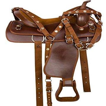 AD Saddlery Classic Western Barrel Racing Handmade Synthetic Cordura Horse Saddle Lightweight Barrel Racing Saddle Trail Tack Equestrian Horse Saddle Tack Size 10" to 18" inches SS20 (12.5)