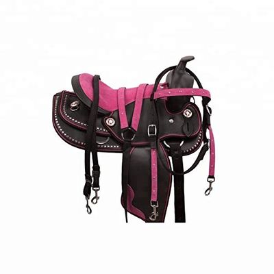 AD Saddlery Classic Western Barrel Racing Handmade Synthetic Cordura Horse Saddle Lightweight Barrel Racing Saddle Trail Tack Equestrian Horse Saddle Tack Size 10" to 18" inches SS26 (10.5)