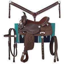 AD Saddlery Classic Western Barrel Racing Handmade Synthetic Cordura Horse Saddle Lightweight Barrel Racing Saddle Trail Tack Equestrian Horse Saddle Tack Size 10" to 18" inches SS41 (11)