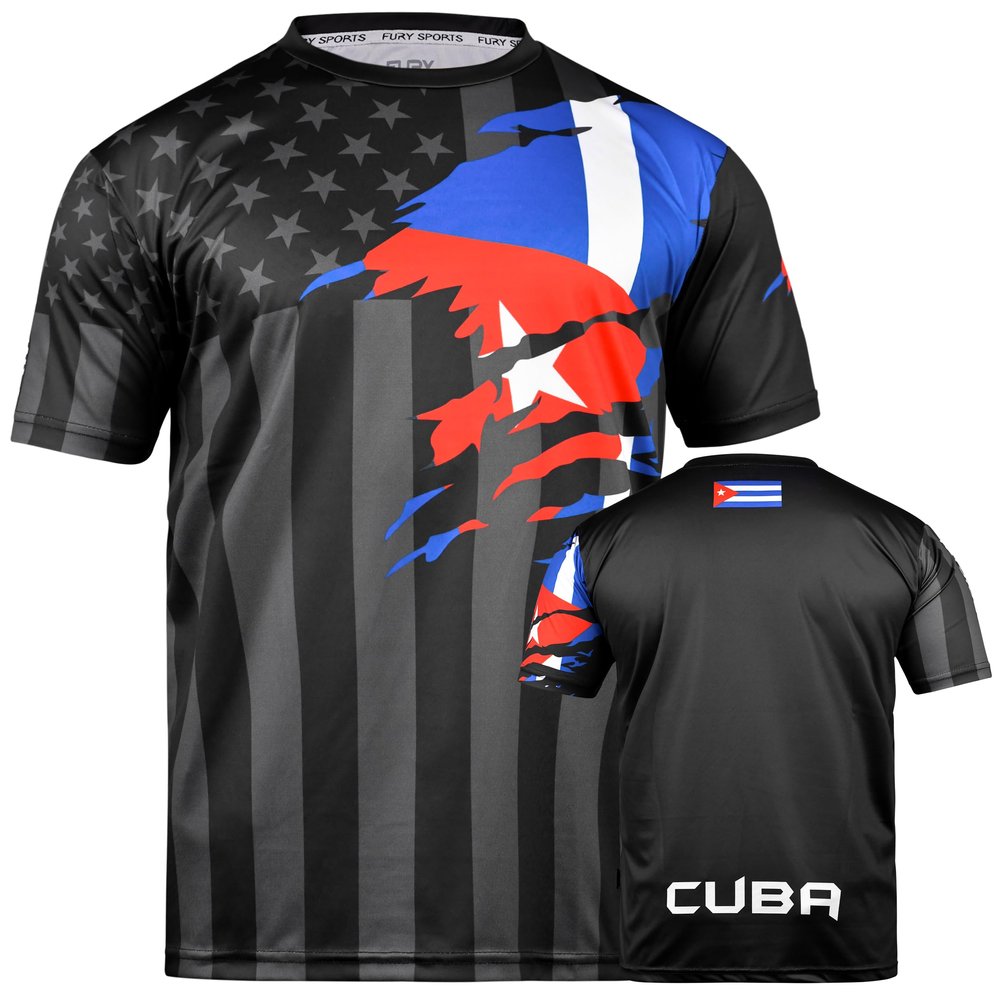 fox & fury Soccer Jersey for Mexico, Colombia, Cuba, Peru, Guatemala, Brazil, Honduras, El Salvador, Venezuela, Jamaica, Haiti (US, Alpha, Large, Regular, Regular, Cuba)