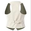 Design by Olivia Women's Racerback Pinstripe Tuxedo Suit Vest Waistcoat Stripe White/Black S view 3