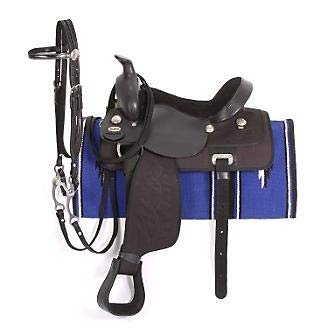 AD Saddlery Classic Western Barrel Racing Handmade Synthetic Cordura Horse Saddle Lightweight Barrel Racing Saddle Trail Tack Equestrian Horse Saddle Tack Size 10" to 18" inches SS48 (11.5)