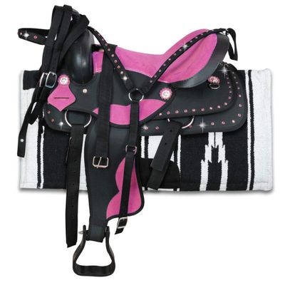 AD Saddlery Classic Western Barrel Racing Handmade Synthetic Cordura Horse Saddle Lightweight Barrel Racing Saddle Trail Tack Equestrian Horse Saddle Tack Size 10" to 18" inches SS53 (10.5)