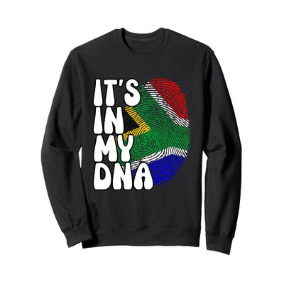 Funny it's in my DNA South Africa flag Fingerprint Sweatshirt
