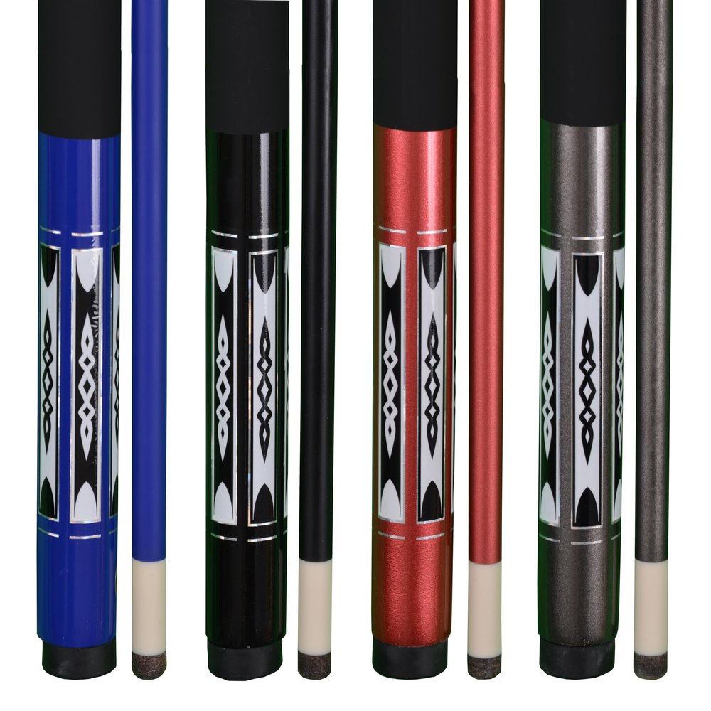 Accuplay Billiards Lot of 4 Fiberglass 58" 2 Piece Pool Cue Sticks 18-21 OZ