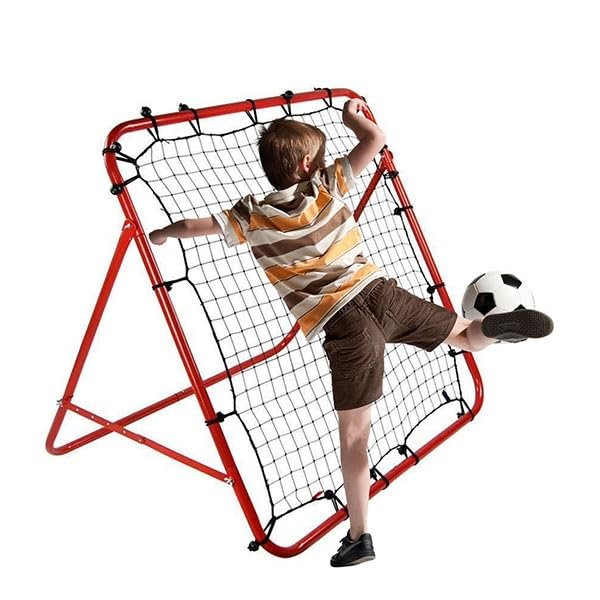 Sarkoyar Soccer Rebounder,Adjustable Rebound Net Kickback Rebound Net,Portable Soccer Rebounder Net Fit Easy Setup Rebounder Gifts & Equipment for Kids Adults Softball Baseball Football Training Red