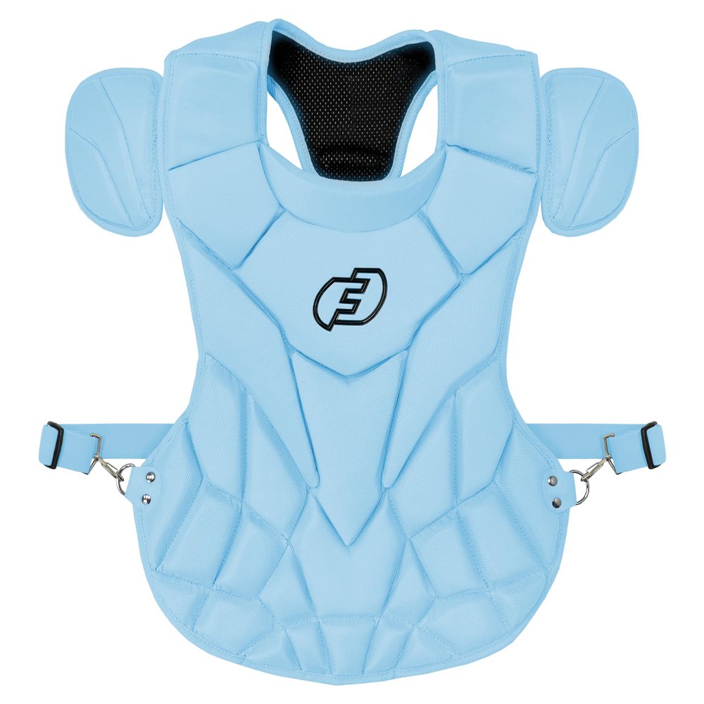 Force3 Pro Gear Solid State Catcher Chest Protector with Dupont Kevlar | SEI Certified to Meet NOCSAE Standard (Sky Blue, Youth)