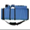 Accuplay Billiards 3x6 Hard Pool Cue Stick Carrying Case Blue White view 2