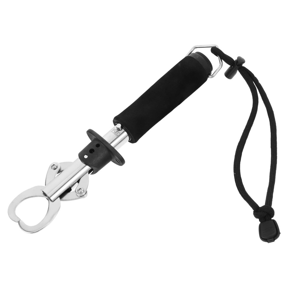 SOLUSTRE Portable Fish Grabber Weighing Function Fish Clamp Sturdy Fishing Gripper Hand Strap for Ice Fishing