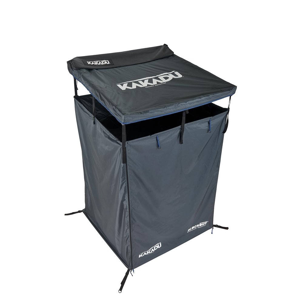 Kakadu Outback Shower Vehicle Tent, Camping Privacy Shelter, Bathroom Tent for Cars with Roof, LED Light, BlockOut Technology, Towel Rod, Storage System