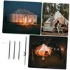 Gogogmee 1set Outdoor Portable Aluminum Alloy Lantern Hanger Rack Lightweight Detachable Camping Lamp Stand for Efficient Lighting Gardens Patios and view 2