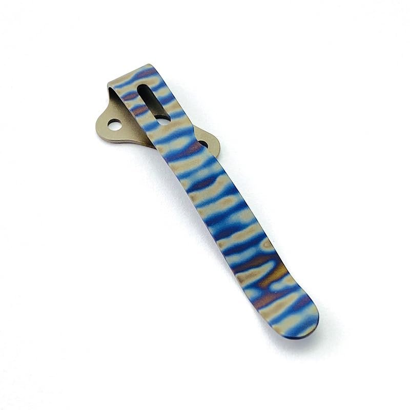 AYULL 1PC Deep Carry Pocket Clip Fits for Demko AD20 20.5, Toasted Titanium Back Clip DIY Replacement Accessory