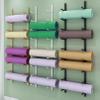 LGEOELIAS Yoga Mat Wall Holder Metal, Foam Roller Organizer & Hanging Exercise Mats Storage Rack, Workout Equipment Wall Mount Shelf 6/9 Tier for Home Gym School Commercial view 2