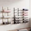 LGEOELIAS Yoga Mat Wall Holder Metal, Foam Roller Organizer & Hanging Exercise Mats Storage Rack, Workout Equipment Wall Mount Shelf 6/9 Tier for Home Gym School Commercial view 3
