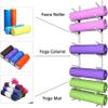 LGEOELIAS Yoga Mat Wall Holder Metal, Foam Roller Organizer & Hanging Exercise Mats Storage Rack, Workout Equipment Wall Mount Shelf 6/9 Tier for Home Gym School Commercial view 4