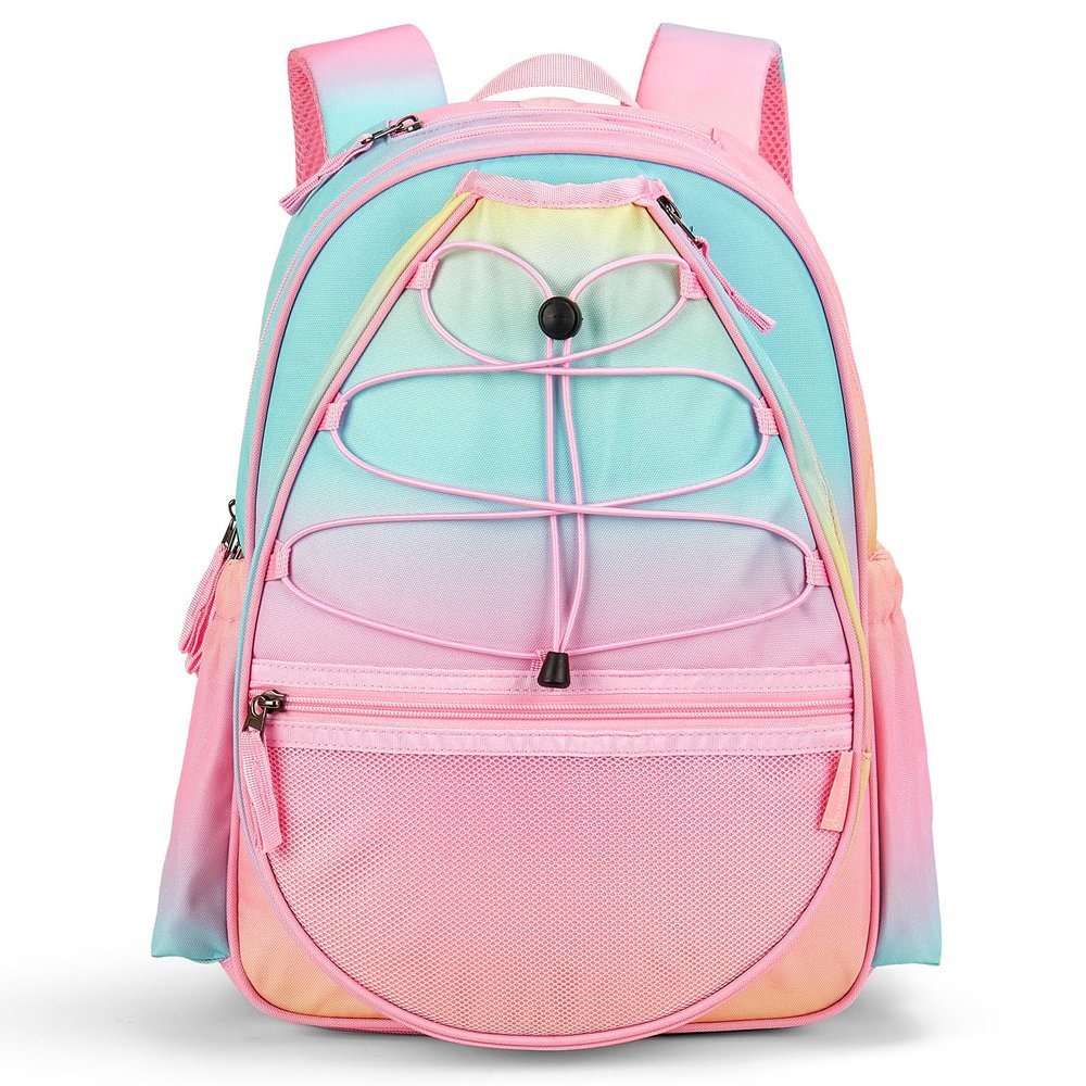 Choco Mocha Kids Tennis Bag for Girls Kids Tennis Backpack Youth & Junior Tennis Bag 16 Inch, Pink Candy