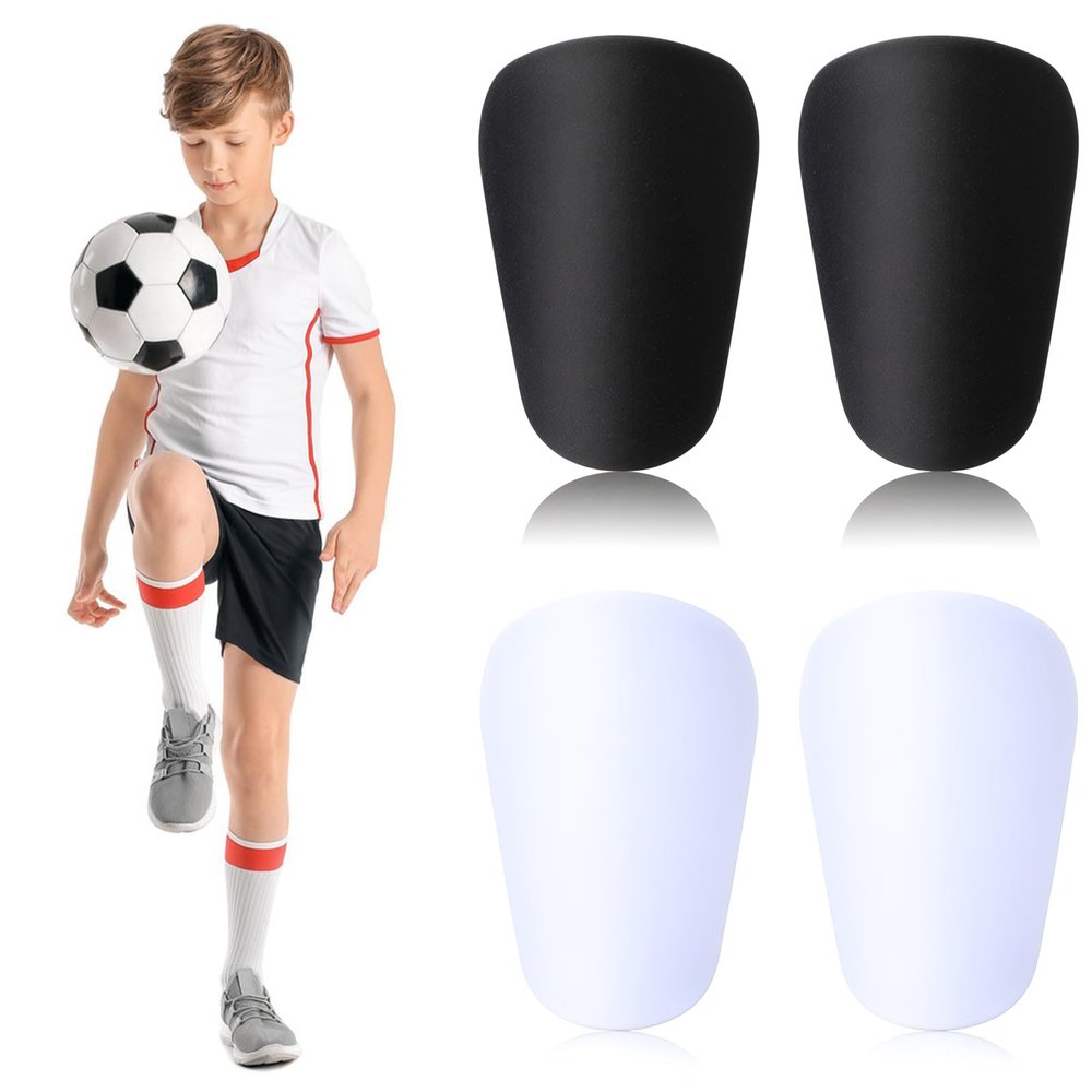 AOZUO 2 Pairs Mini Soccer Shin Guards, 3.9x2.5in Small Shin Pads Tiny Protective Shin Pads Miniature Shin Guards Protective Equipment for Youths and Adults