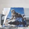 WZYWHJ Blankets 40"x30" - Lightweight, Durable, and Compact Anti-Wrinkle Blanket for Bed, Sofa, Camping, Cinema, and Travel Snow Leopard Pattern view 1